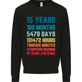 15th Birthday 15 Year Old Kids Sweatshirt Jumper