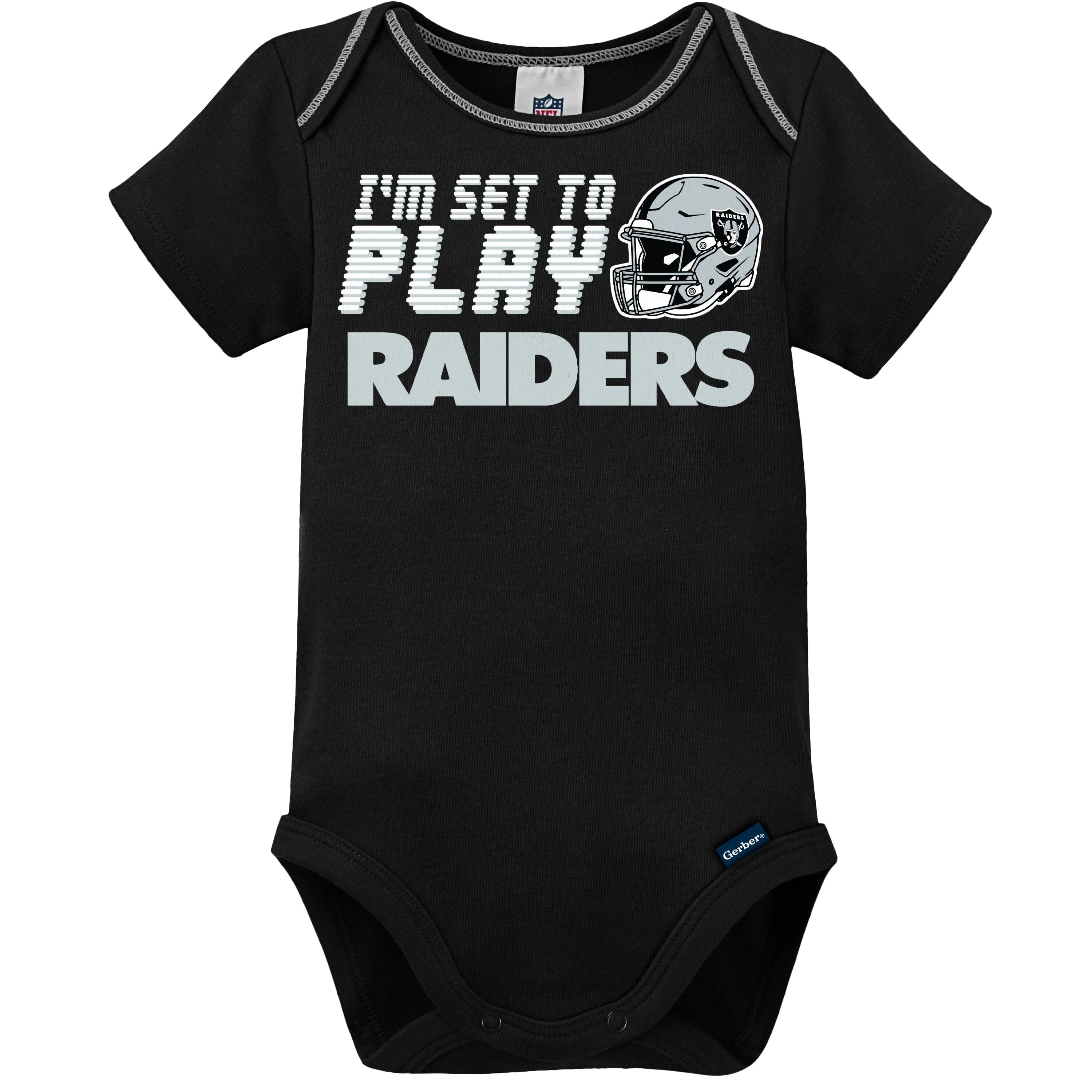 3-Piece Baby Boys Las Vegas Raiders Bodysuit, Sleep 'N Play, and Cap Set