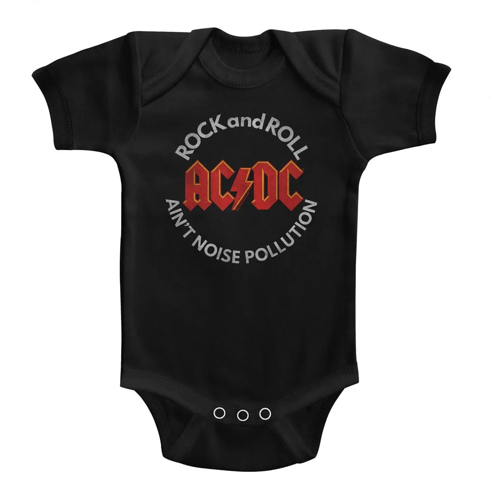 AC/DC Infant S/S Bodysuit - Noise Pollution - Solid Black