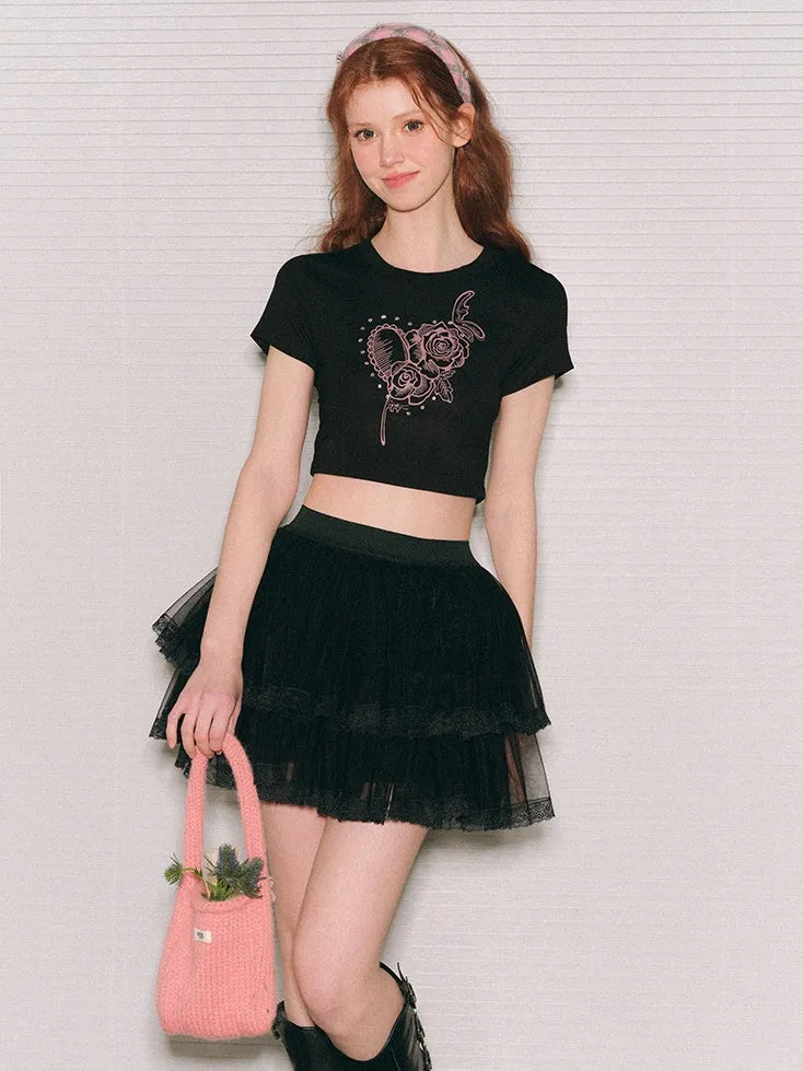 Airy Lace Ballet Tutu Skirt