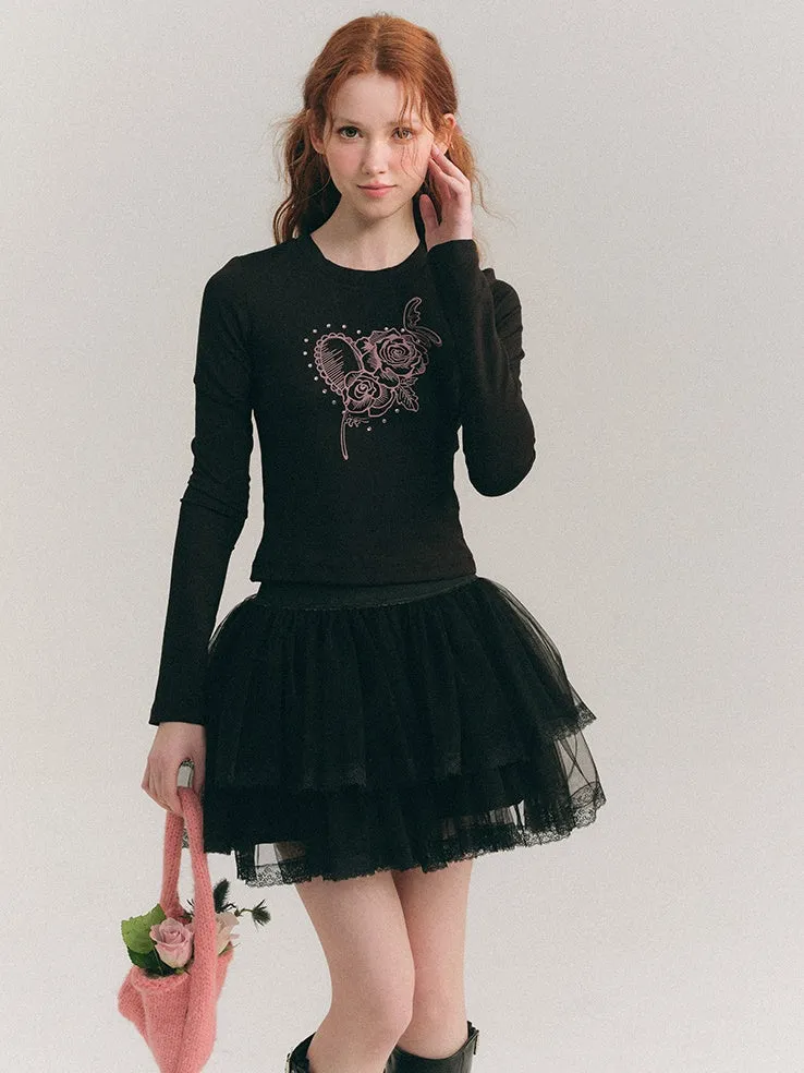 Airy Lace Ballet Tutu Skirt