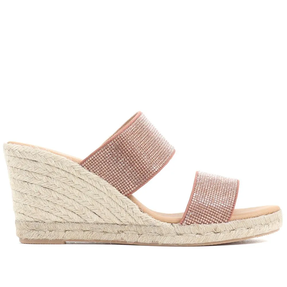 Amabelle Wedge Mule Sandals - AMABELLE / 322 052