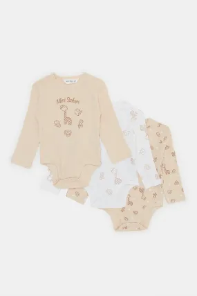 Babies Assorted Long Sleeve Bodysuits (Pack Of 3)