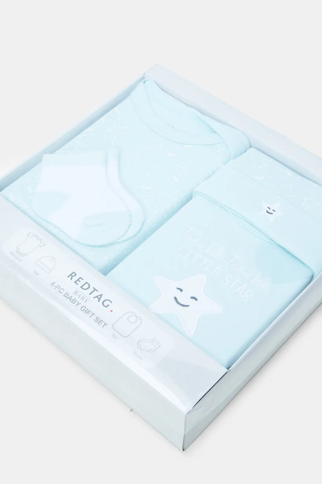 Baby Blue  Printed Gift Set (4Piece)