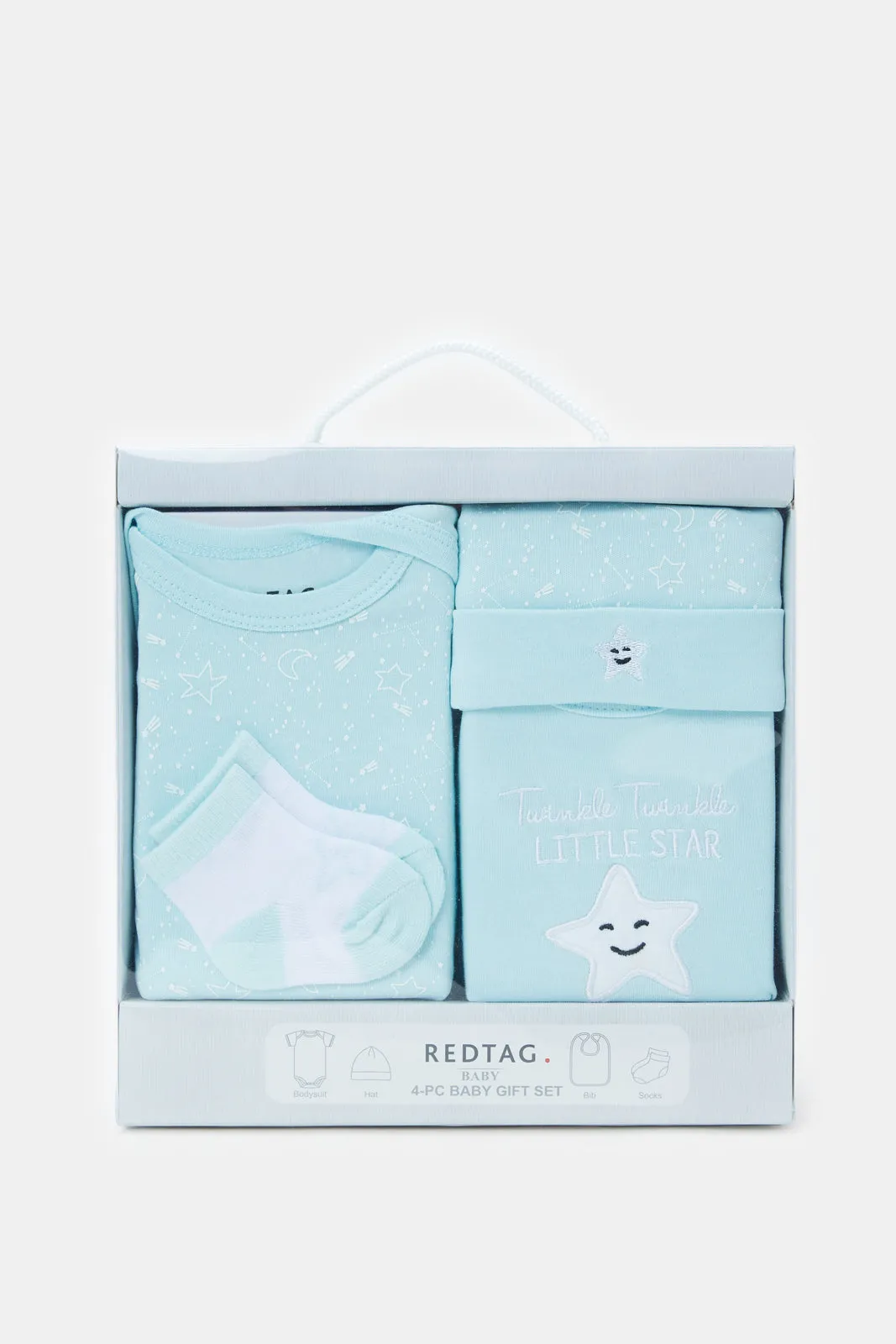 Baby Blue  Printed Gift Set (4Piece)