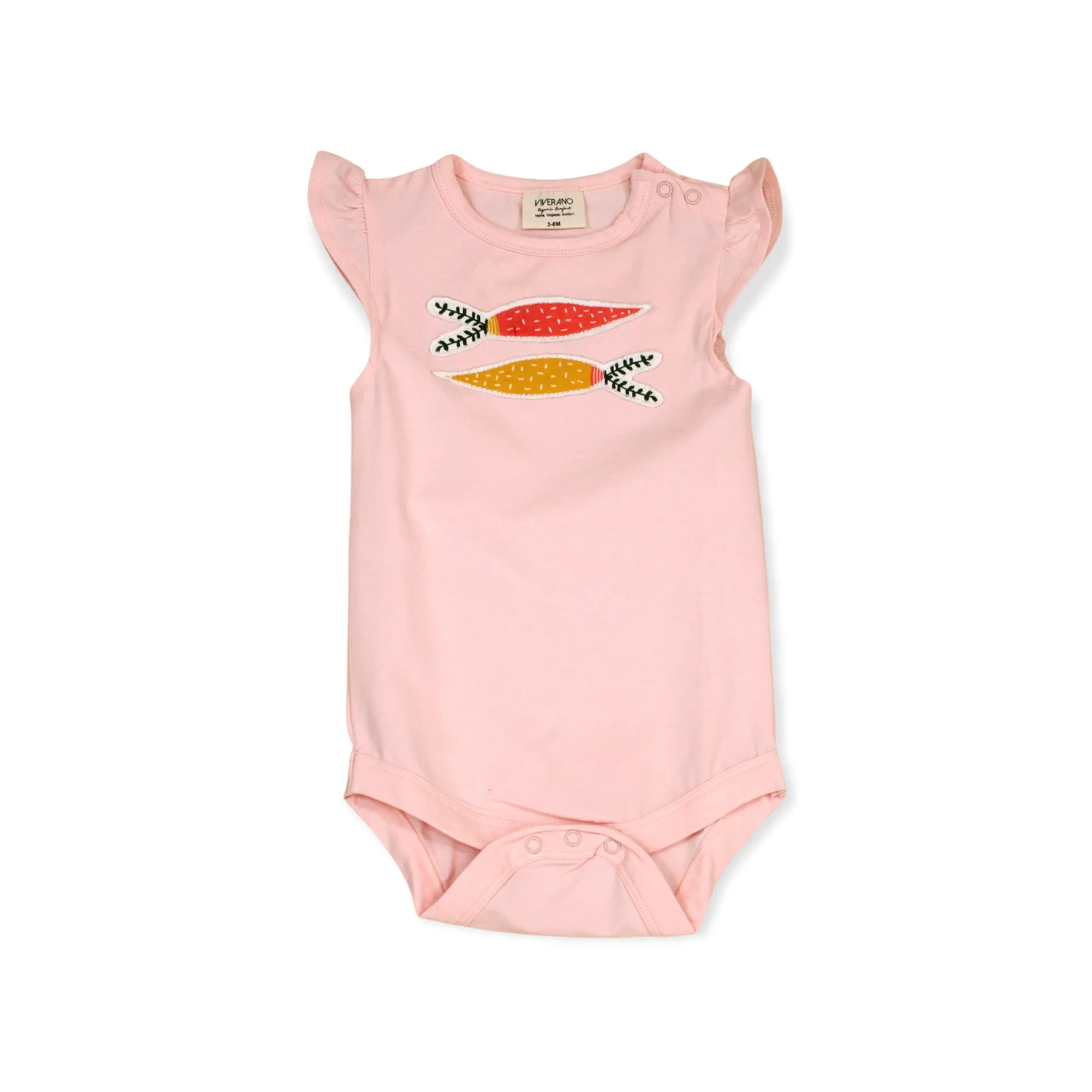 Baby Bodysuit with Applique - Veggie Salad (Organic Cotton)