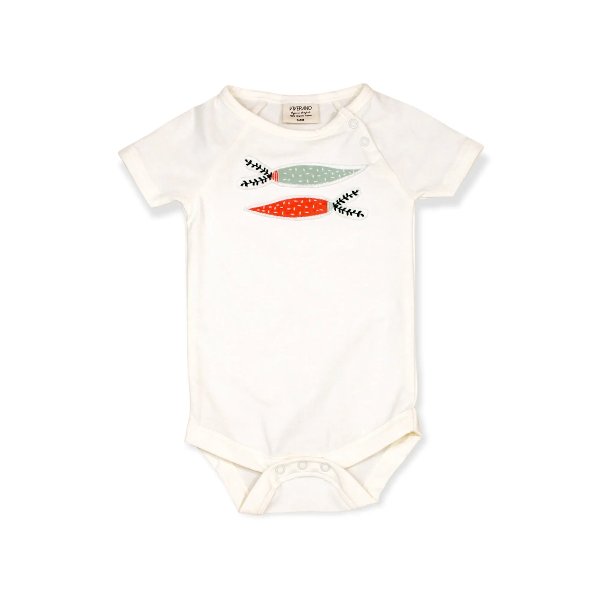 Baby Bodysuit with Applique - Veggie Salad (Organic Cotton)