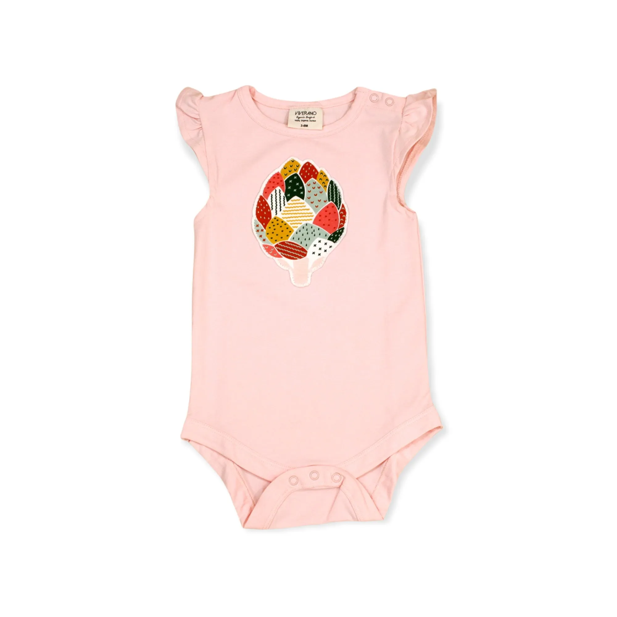 Baby Bodysuit with Applique - Veggie Salad (Organic Cotton)