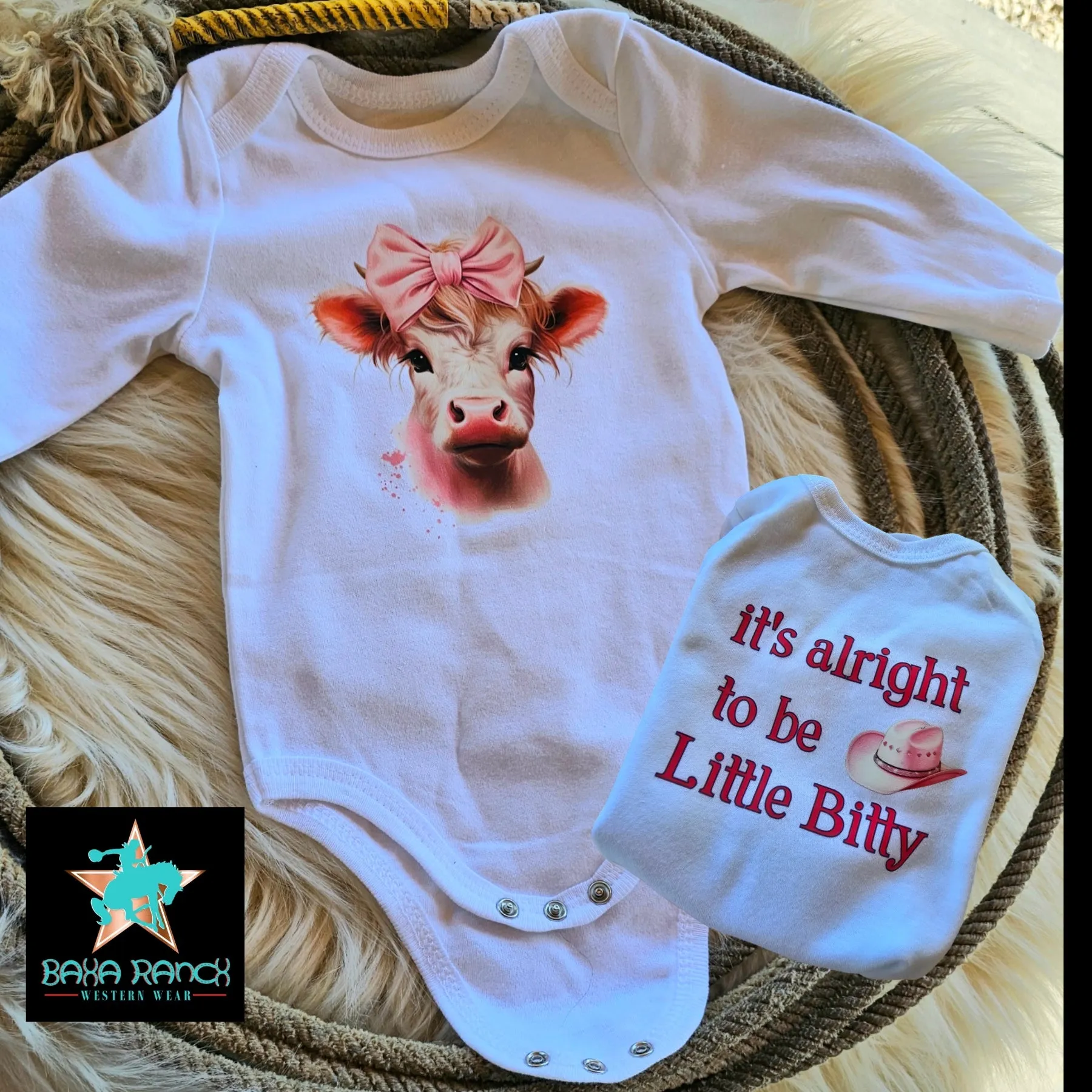 Baby Cow Little Bitty Long Sleeve Bodysuit