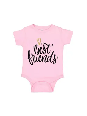 Best Friends Light Pink Baby Bodysuit