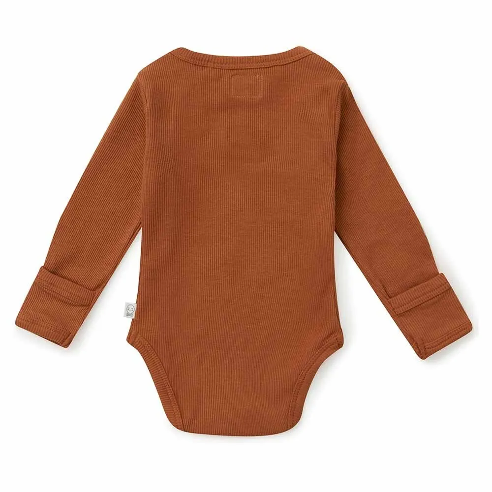 Biscuit Long Sleeve Organic Bodysuit