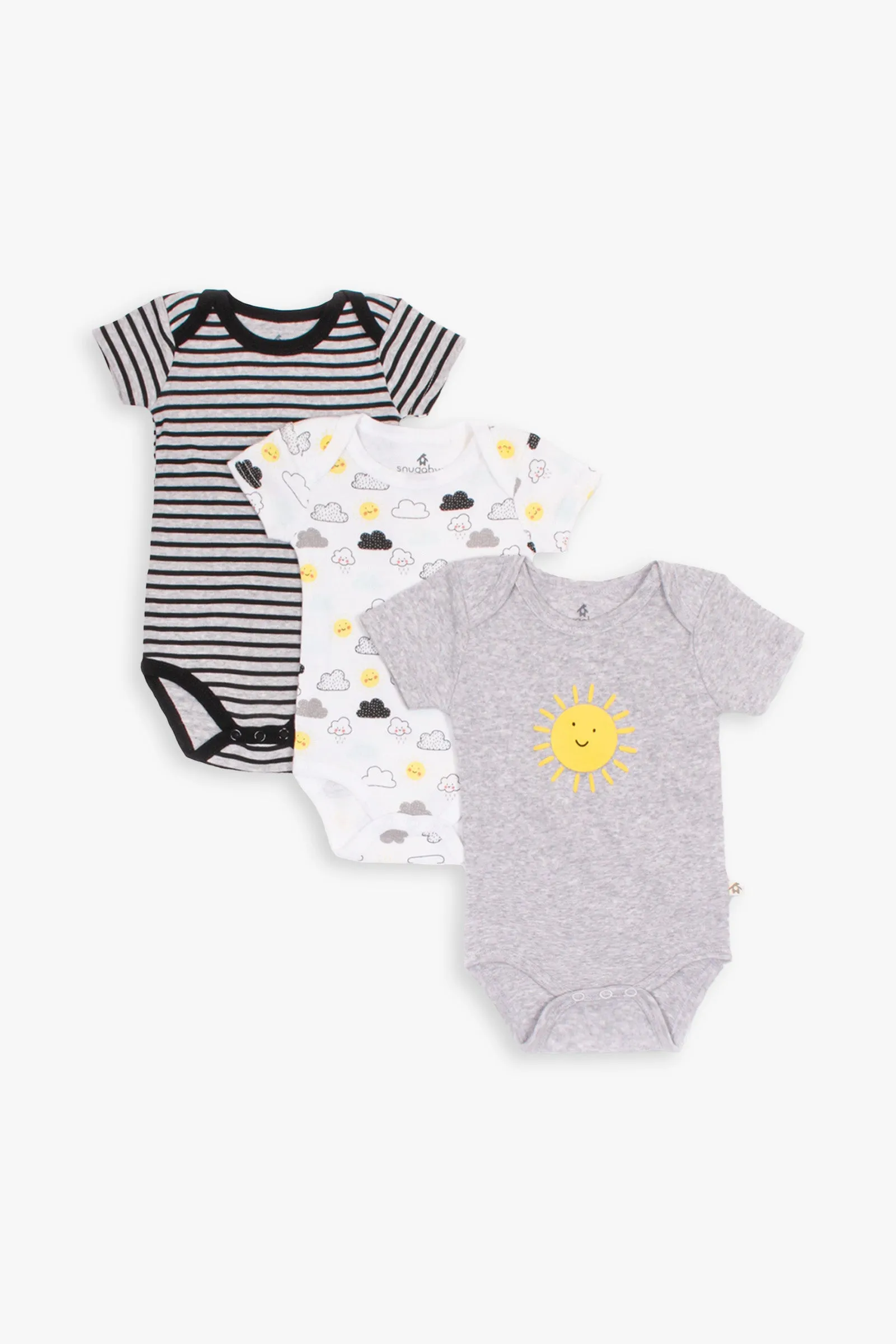 Black & White 3 Pack Sunny Bodysuits