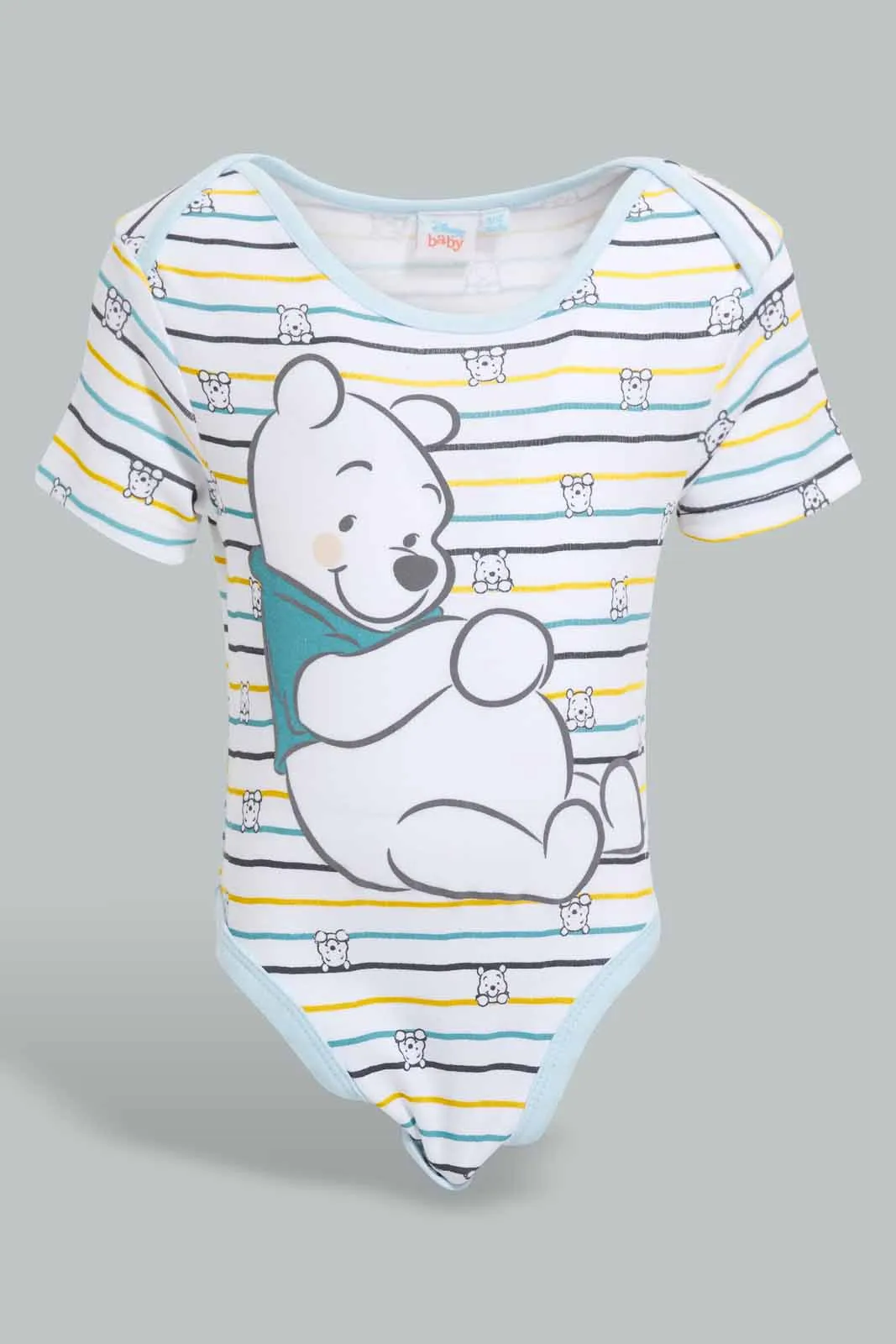 Blue And White Winnie The Pooh Gift Set For Baby (3 Piece)