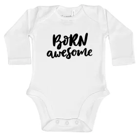 Born Awesome | White Bodysuit | 4 Colours