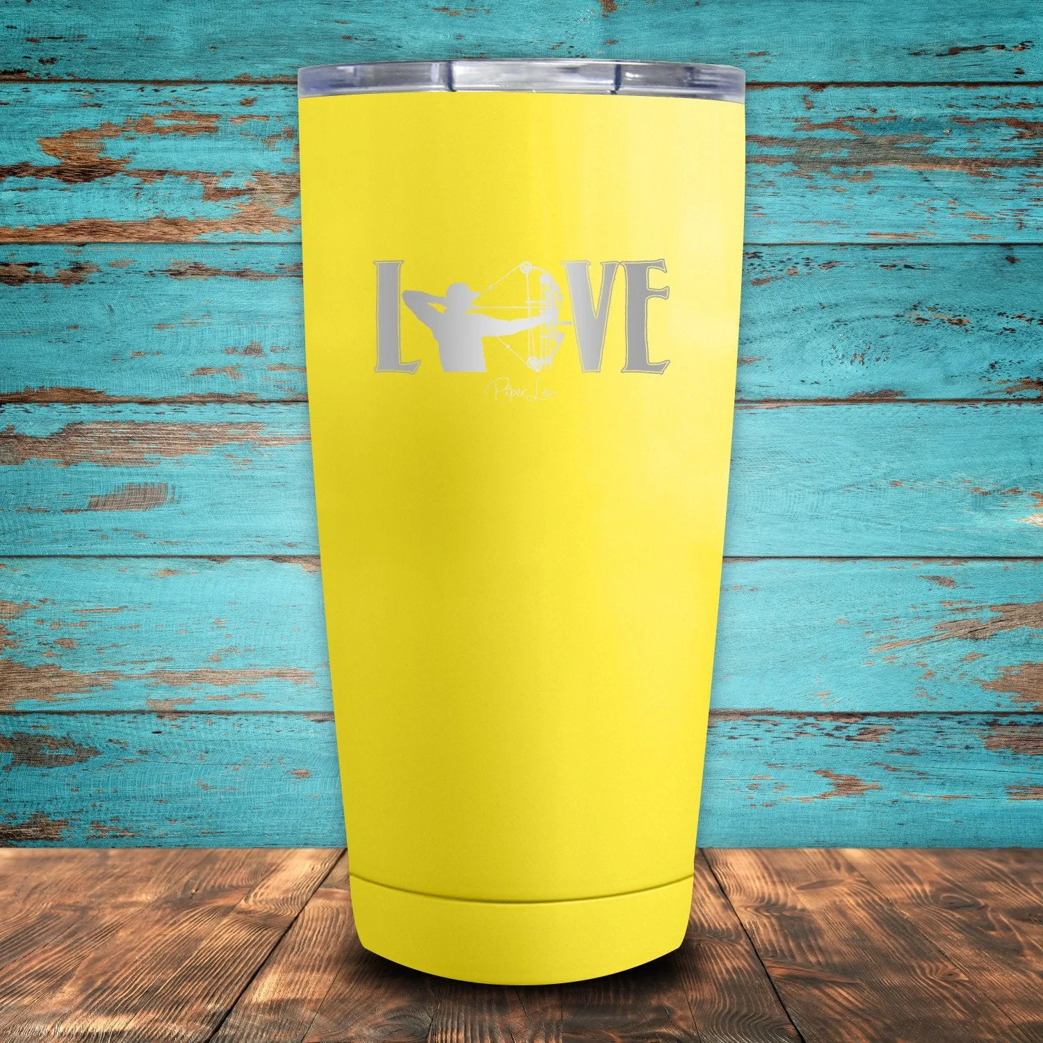 Bowhunting Love Coated Drinkware