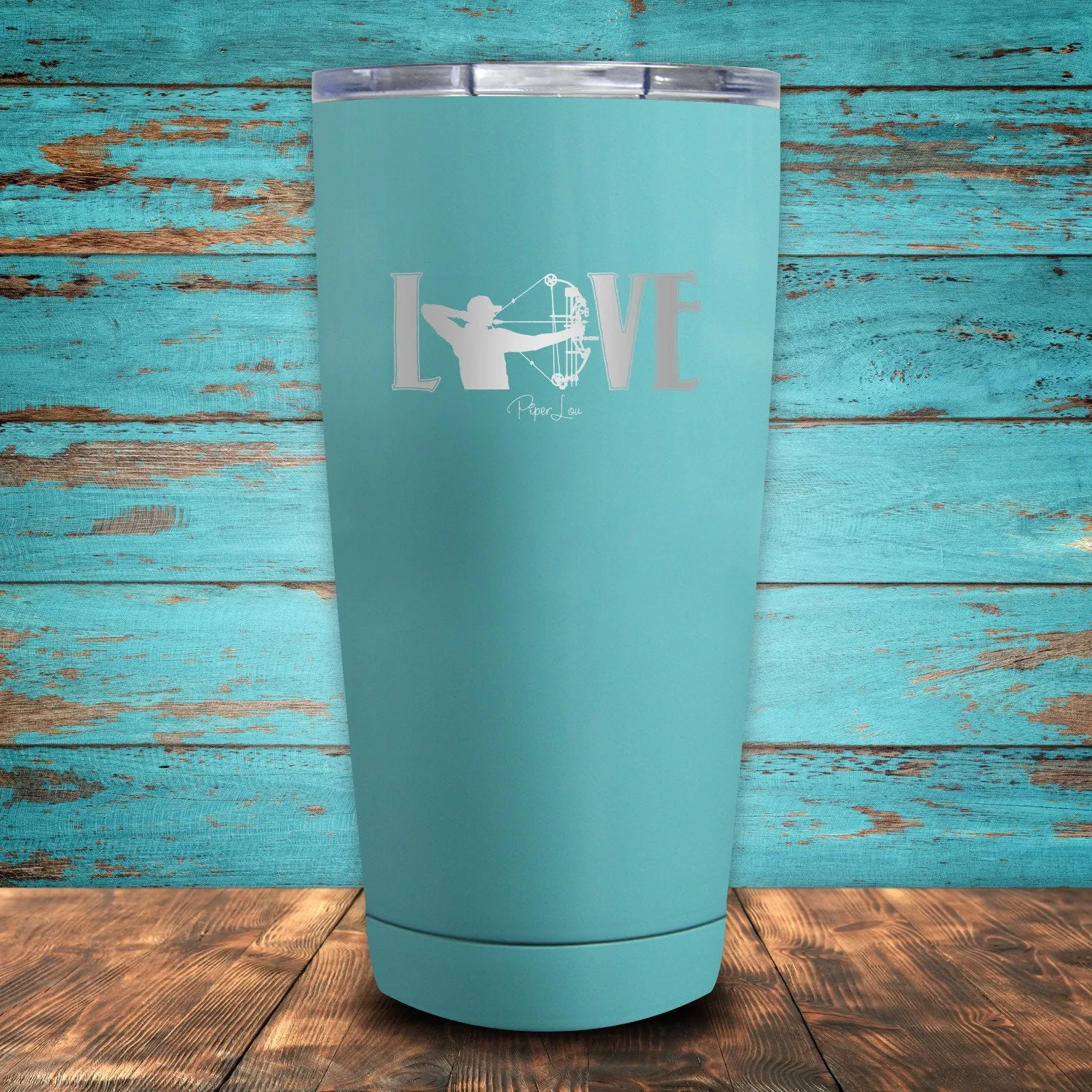 Bowhunting Love Coated Drinkware