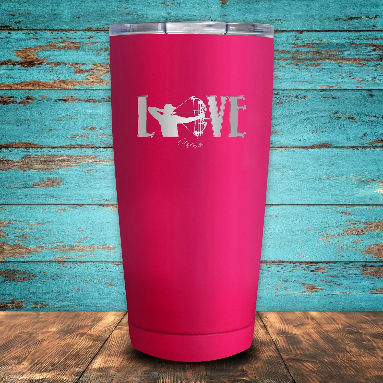 Bowhunting Love Coated Drinkware