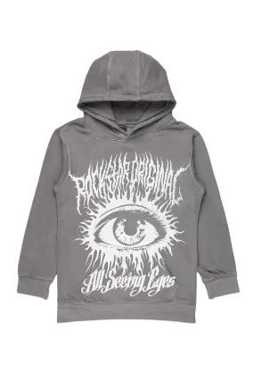 Boys All Eyes Grey Graphic Hoodie