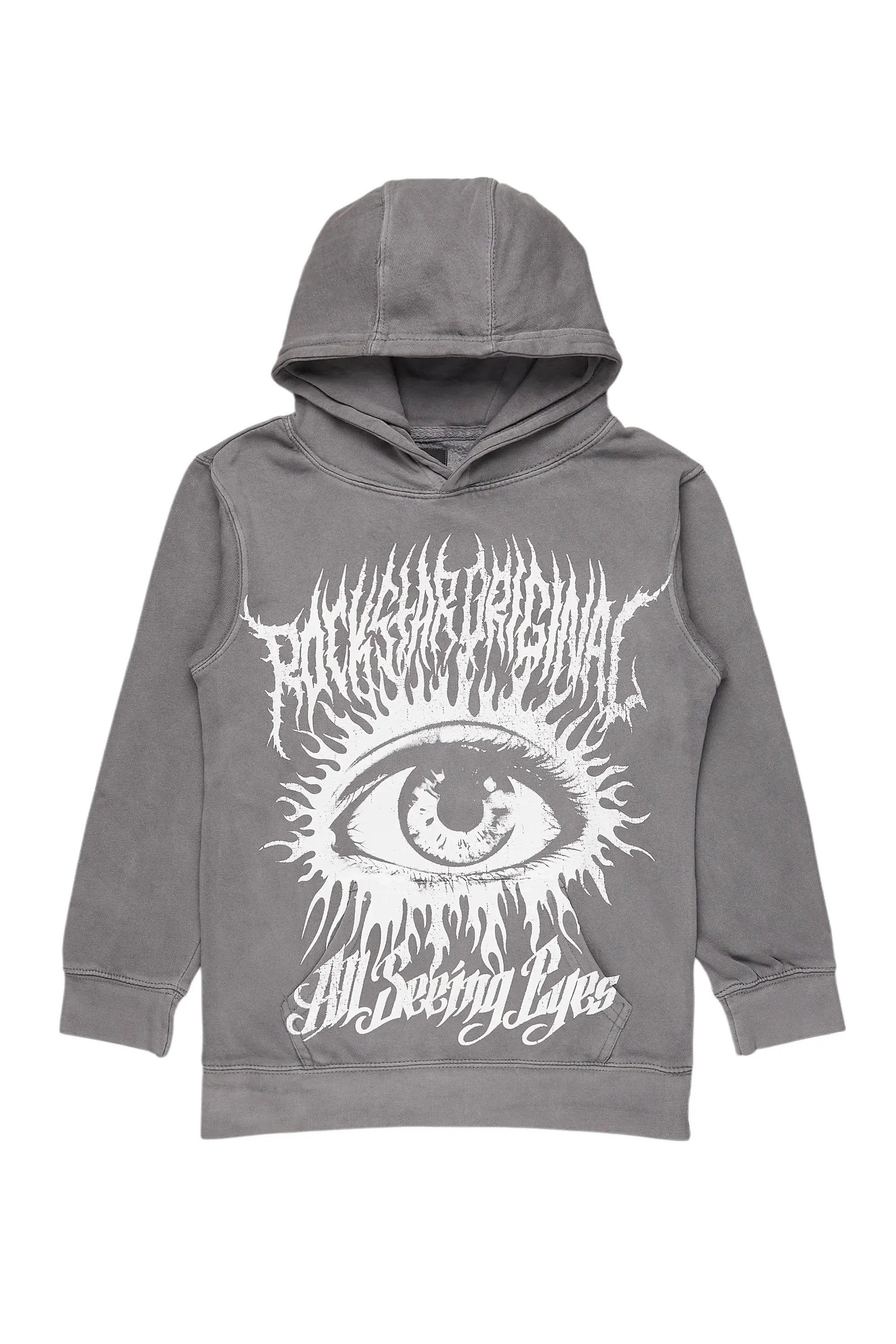 Boys All Eyes Grey Graphic Hoodie