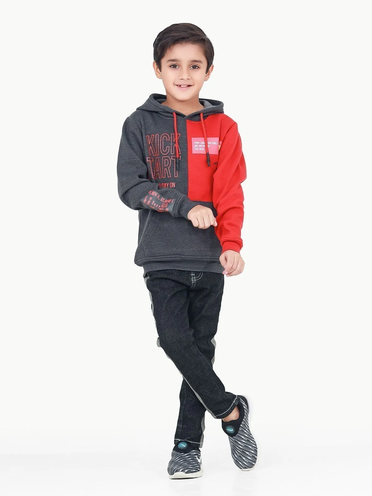 Boy's Dark Grey Hoodie - EBTH22-011