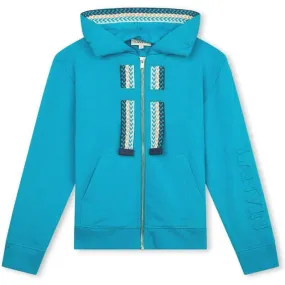 Boys Turquoise Curb Zip Up Hoodie