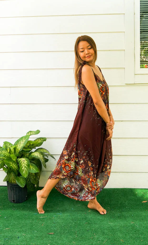 Brown Floral Jumpsuit