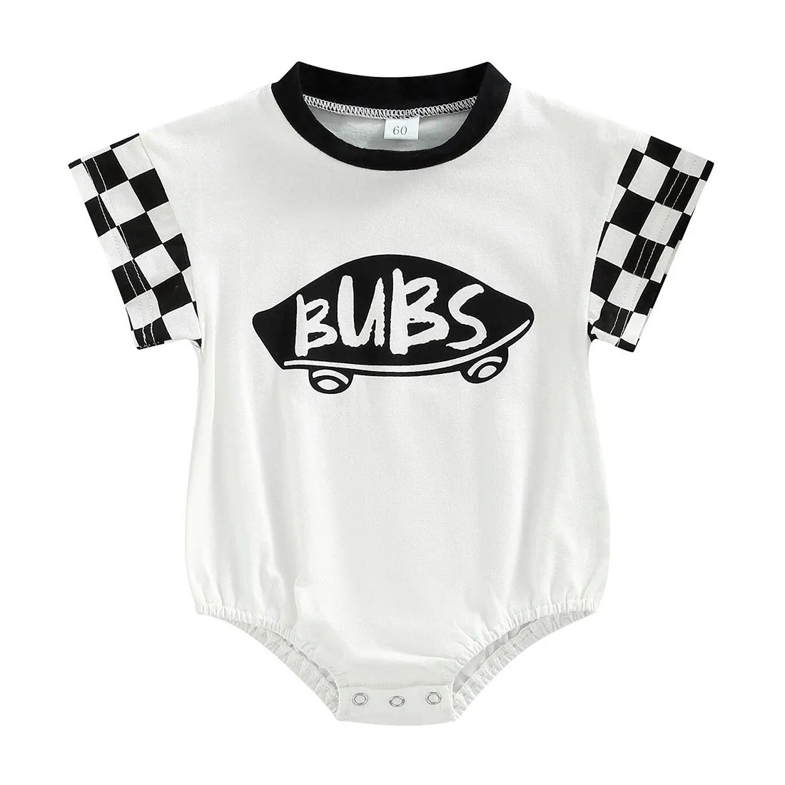 Bubs Checkered Baby Bodysuit