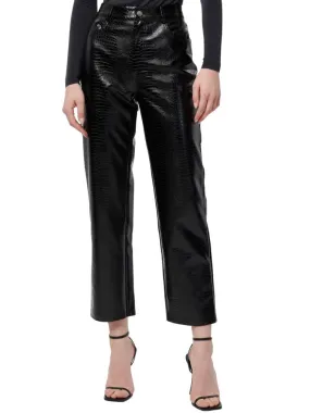 Cami NYC Agatha Embossed Vegan Leather Pant- Black