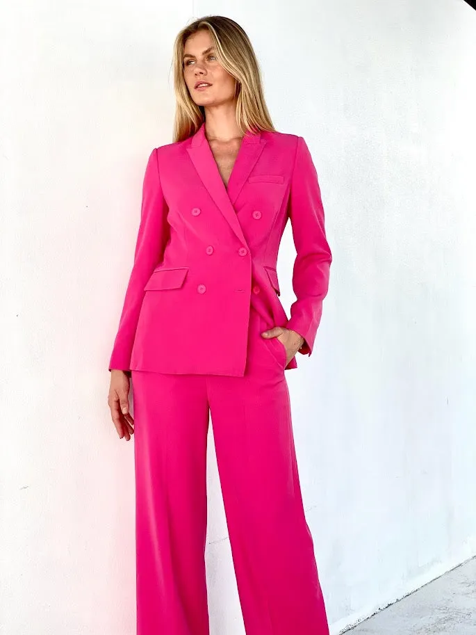 CARMEL Hot Pink Blazer and Suit Pants 2 peice Set