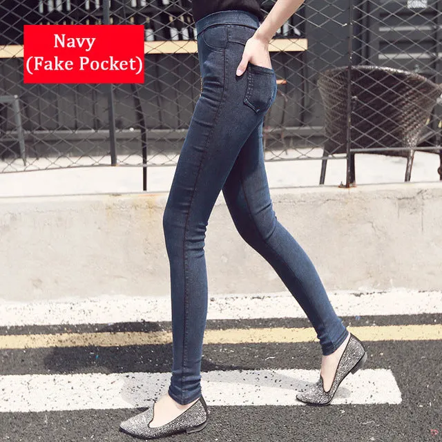 Casual Slim Stretch Denim Jeans Leggings