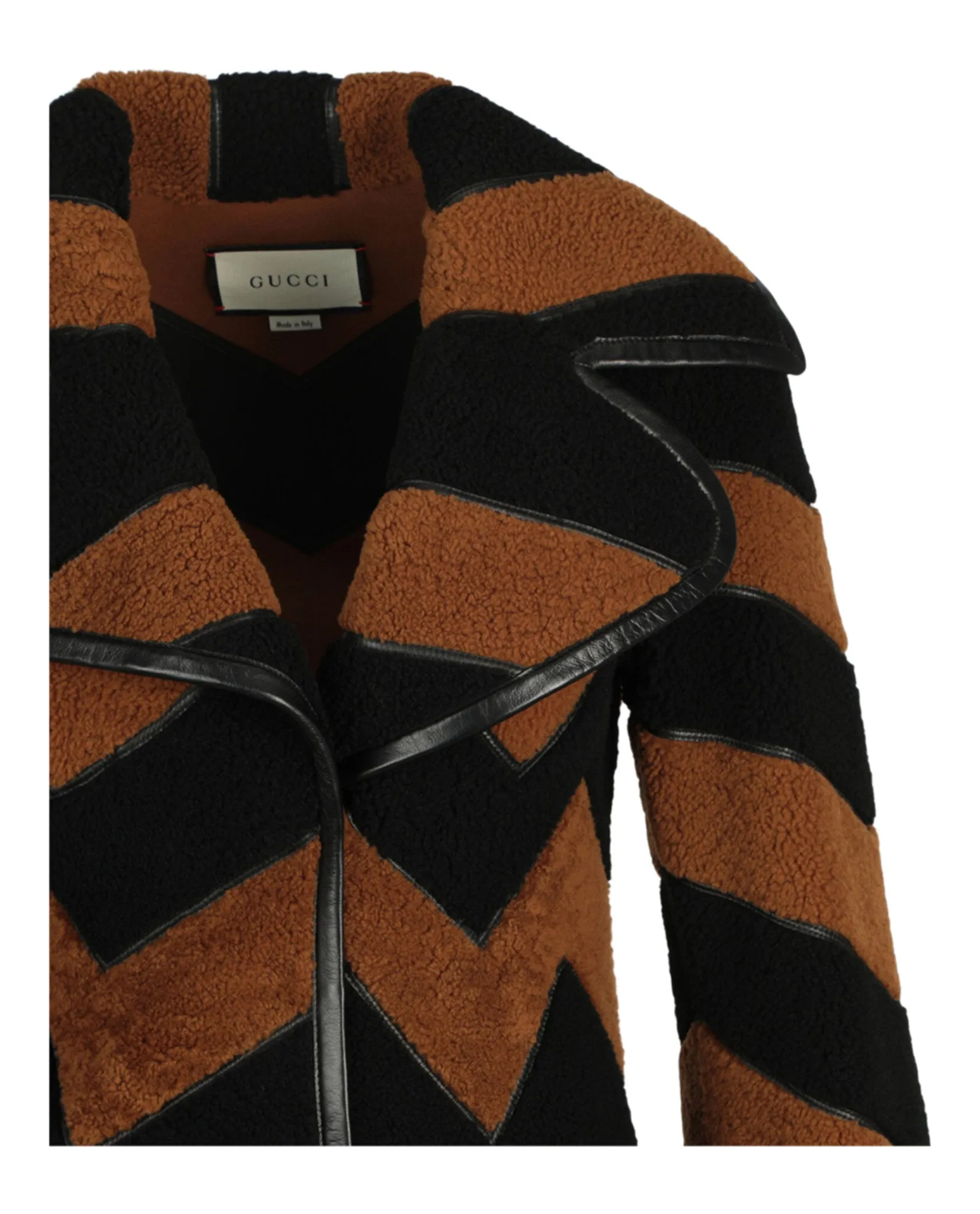 Chevron Fur Coat