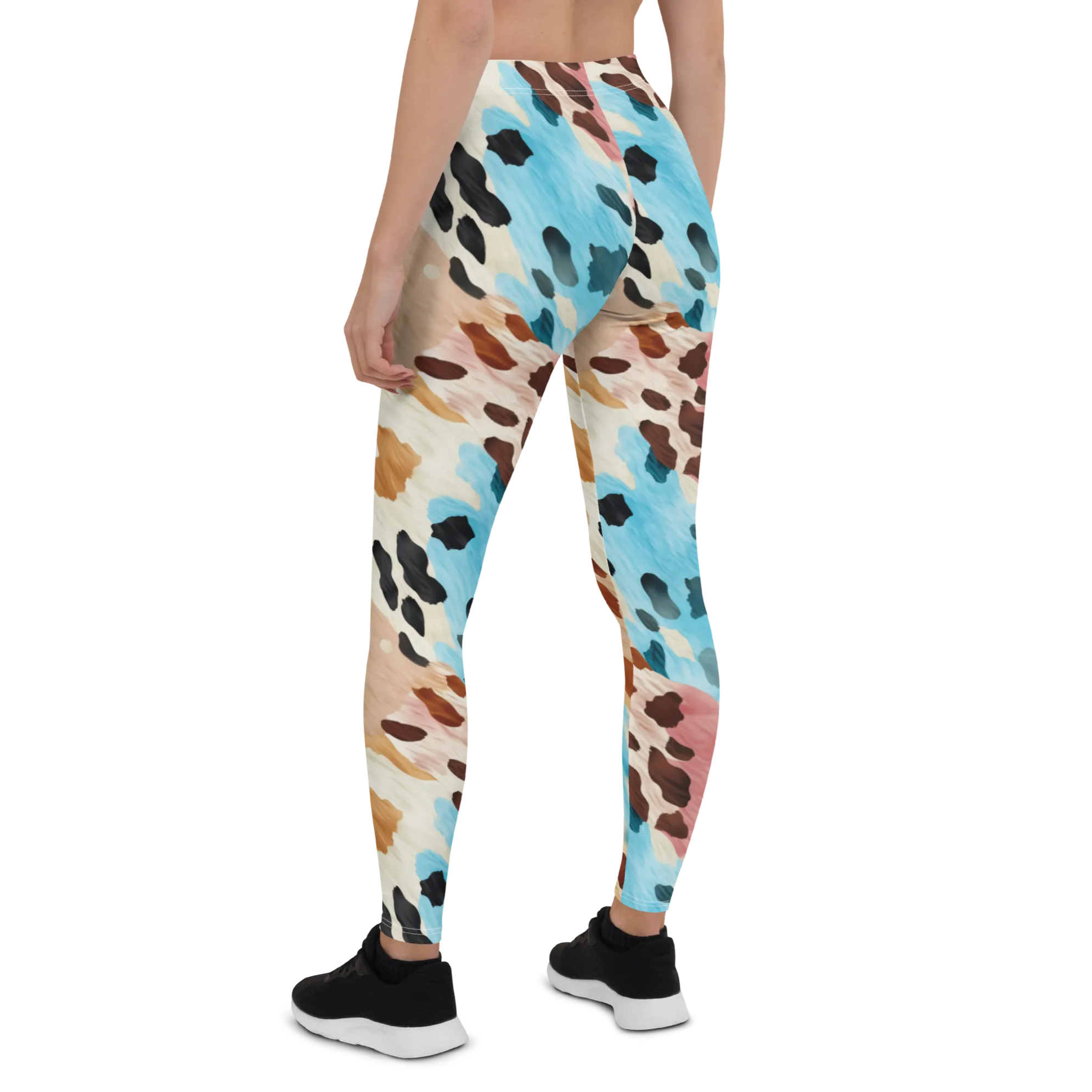 Colorful Cow Print Leggings