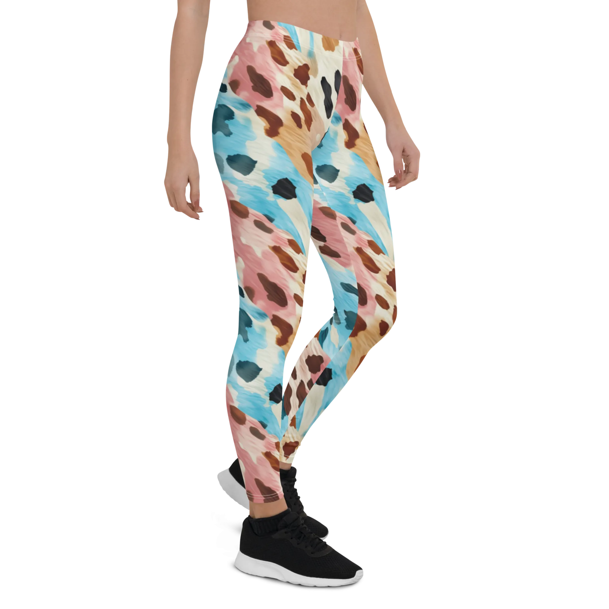 Colorful Cow Print Leggings