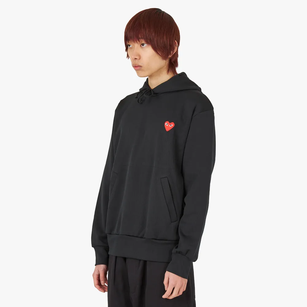 COMME des GARÇONS PLAY Red Heart Pullover Hoodie / Black