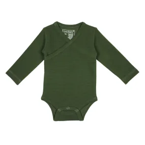 Corduroy Wrap Bodysuit in Forest