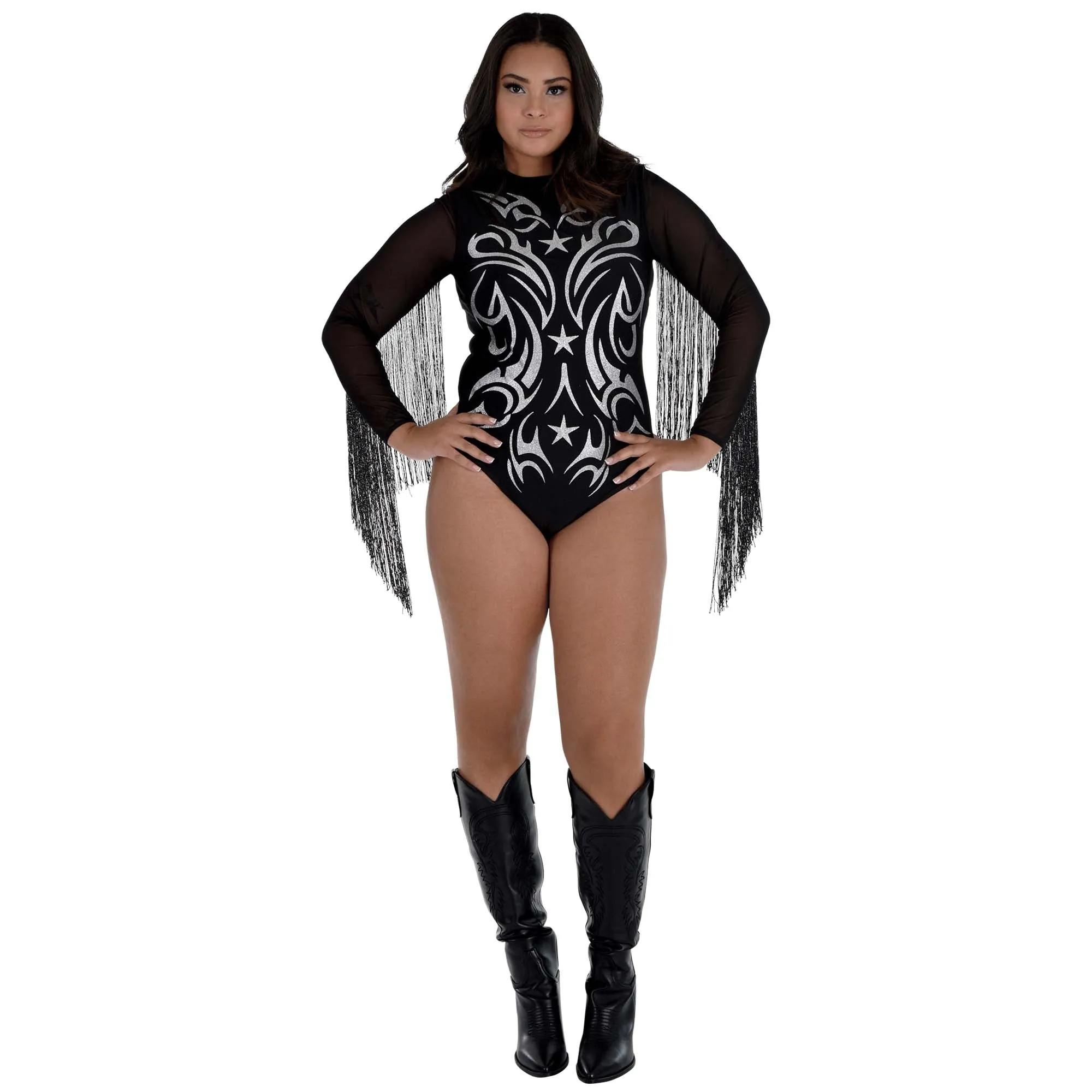 Cowboy Glam Bodysuit for Plus Size Adults