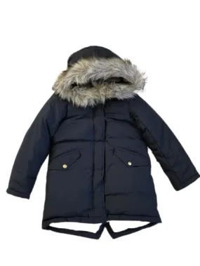 Crewcuts by J. Crew Girls' Puffer Parka Navy Winter Coat Jacket Size 4-5 years children