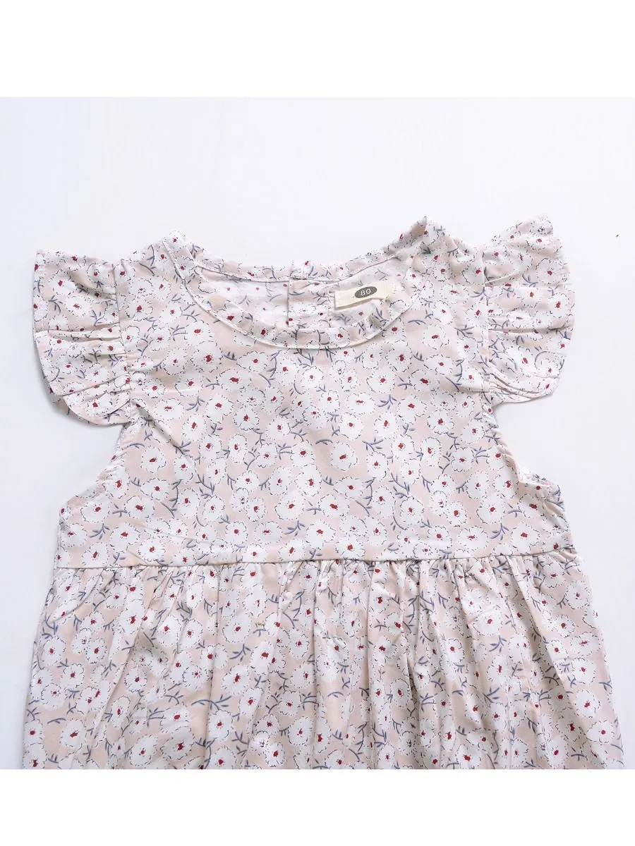 Cute Short Butterfly Sleeve Infant Summer Romper