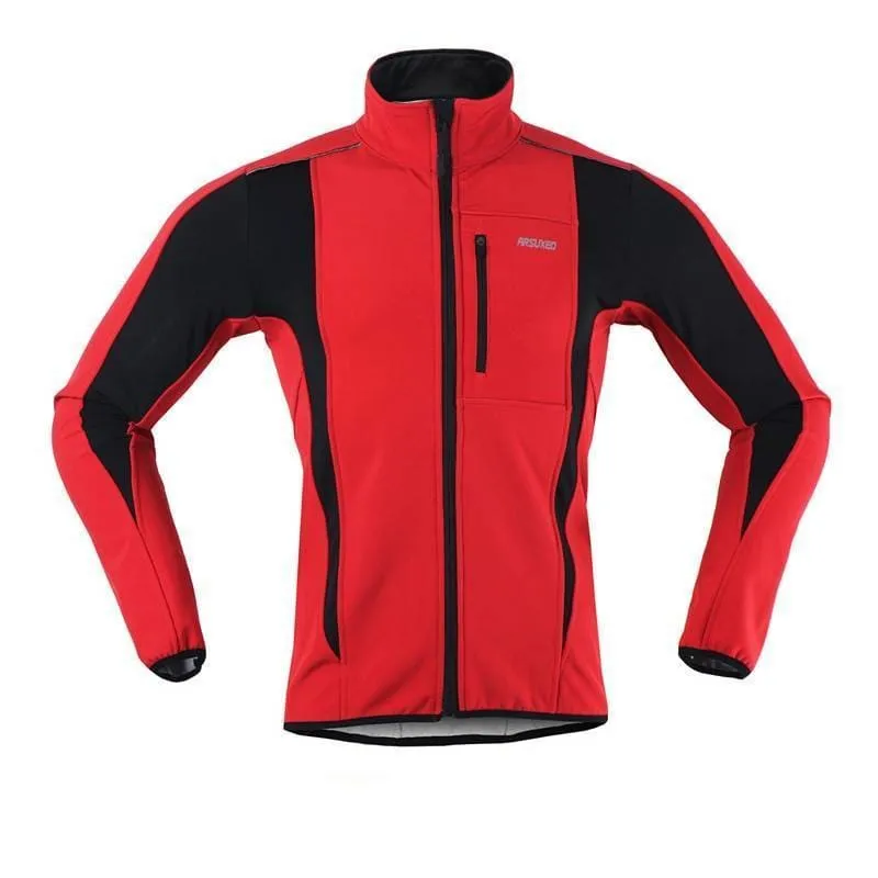 Cycling Jacket Winter Warm Up Thermal Fleece