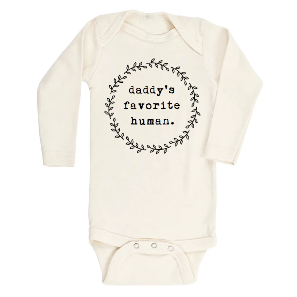 Daddy's Favorite Human Organic Long Sleeve Bodysuit