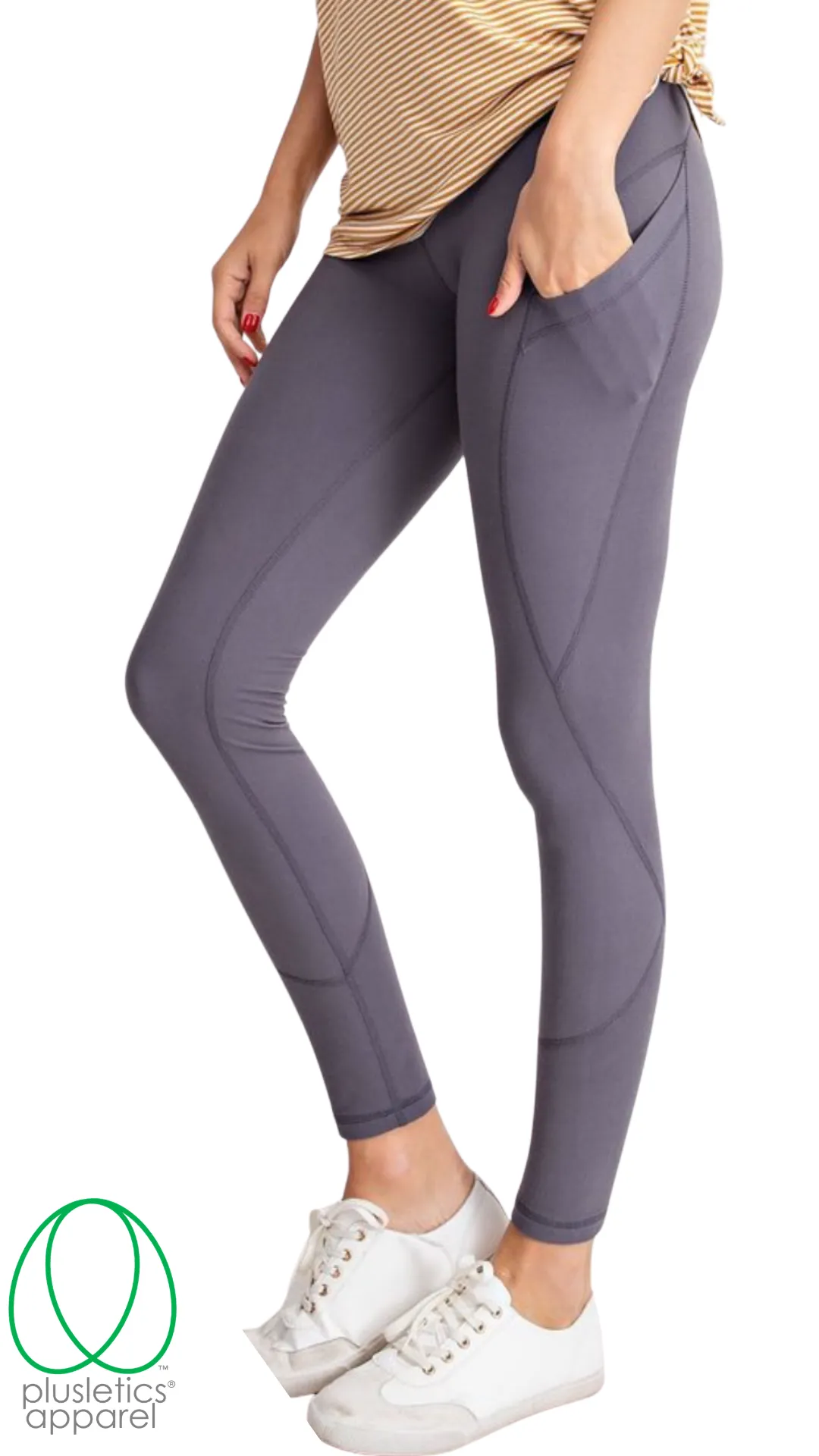 Deep Pockets Leggings - Titanium