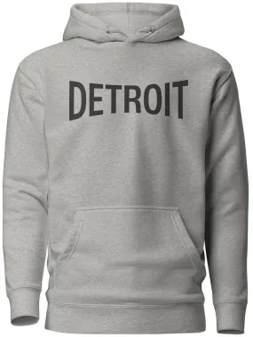 Detroit Champ Premium Pullover Unisex Hoodie - Athletic Gray / Black