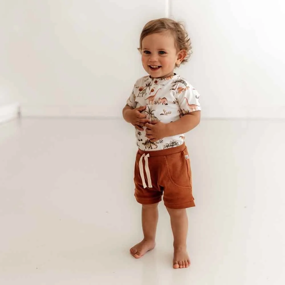 Dino Short Sleeve Organic Bodysuit