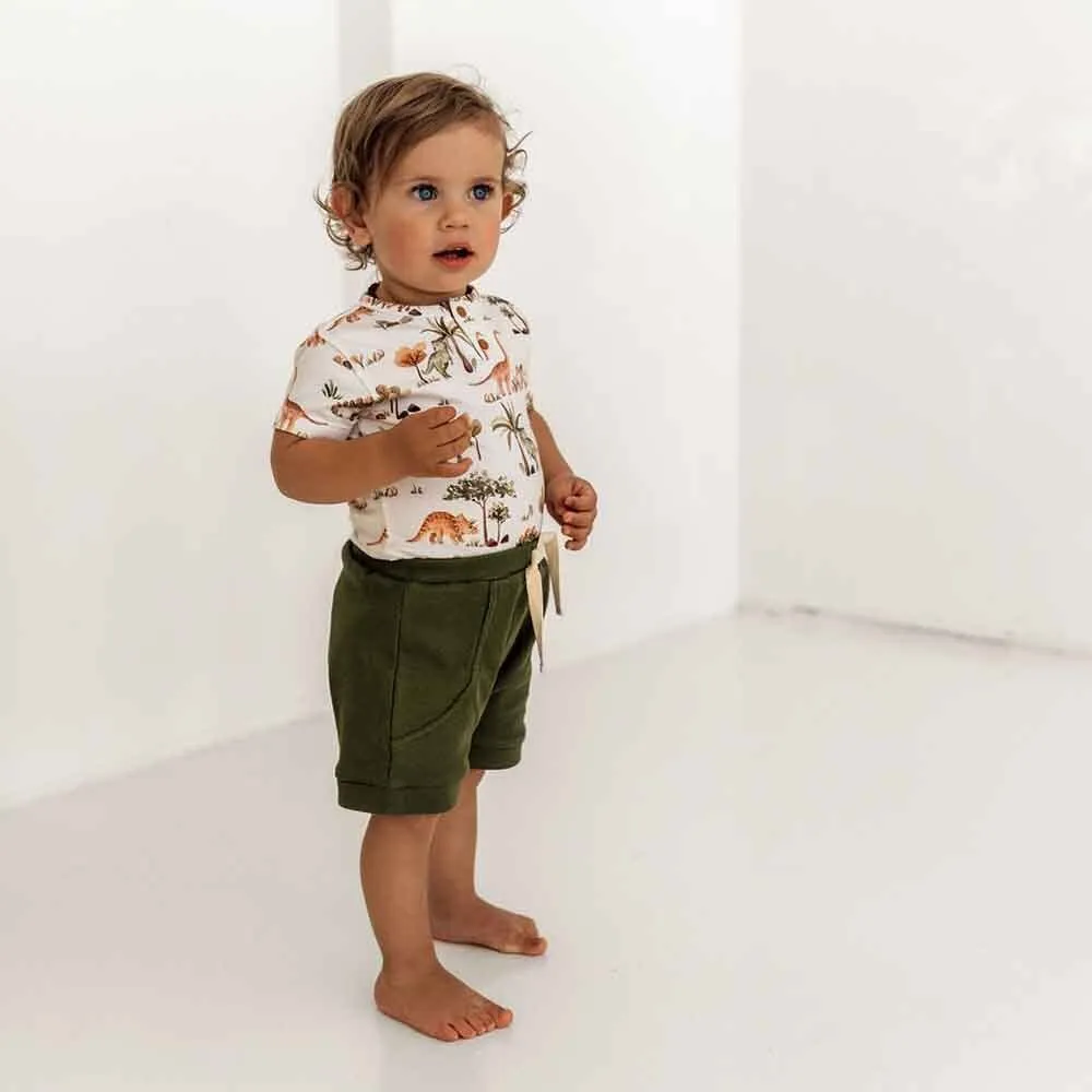 Dino Short Sleeve Organic Bodysuit