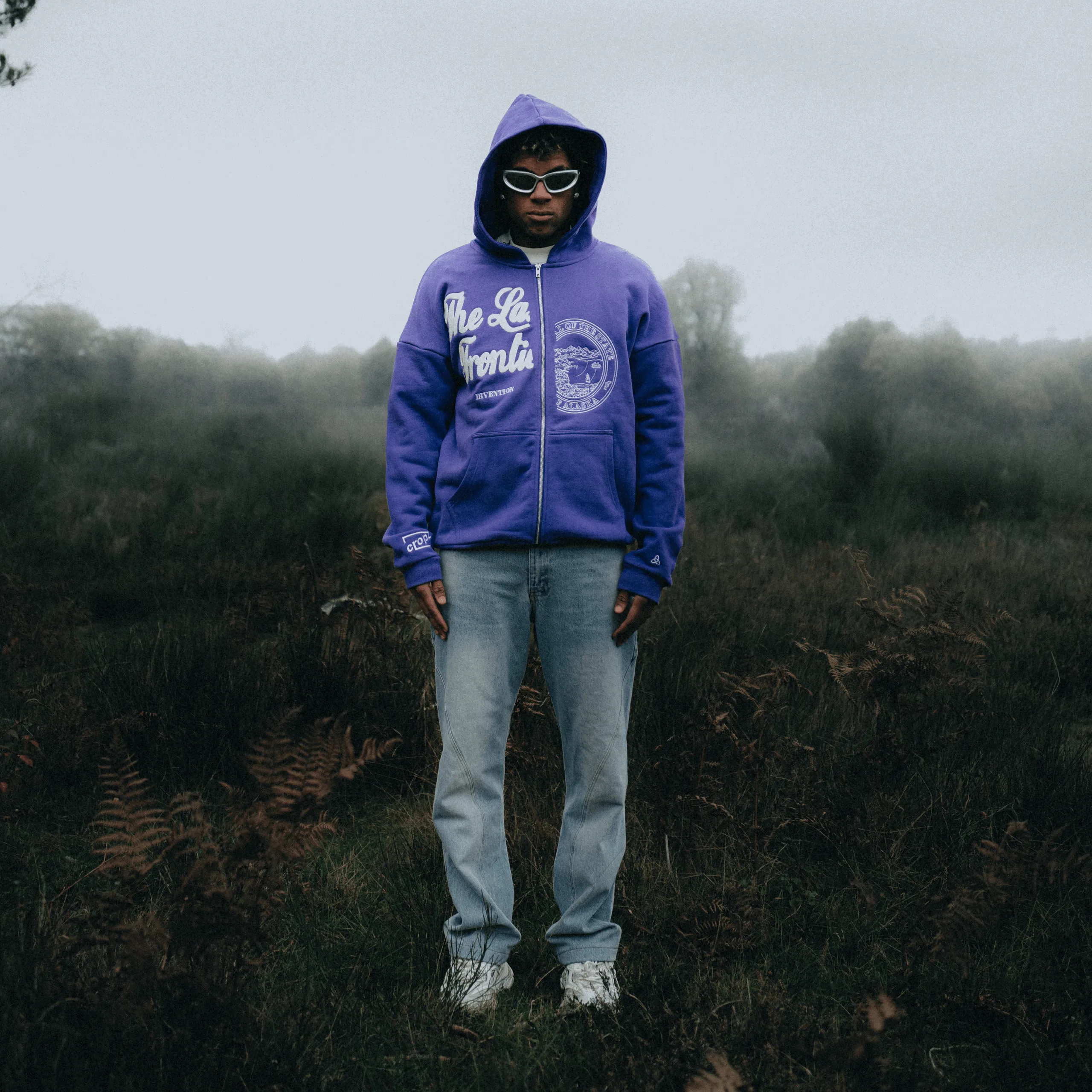 DIVENTION X CROPZ ALASKA ZIP-HOODIE PURPLE