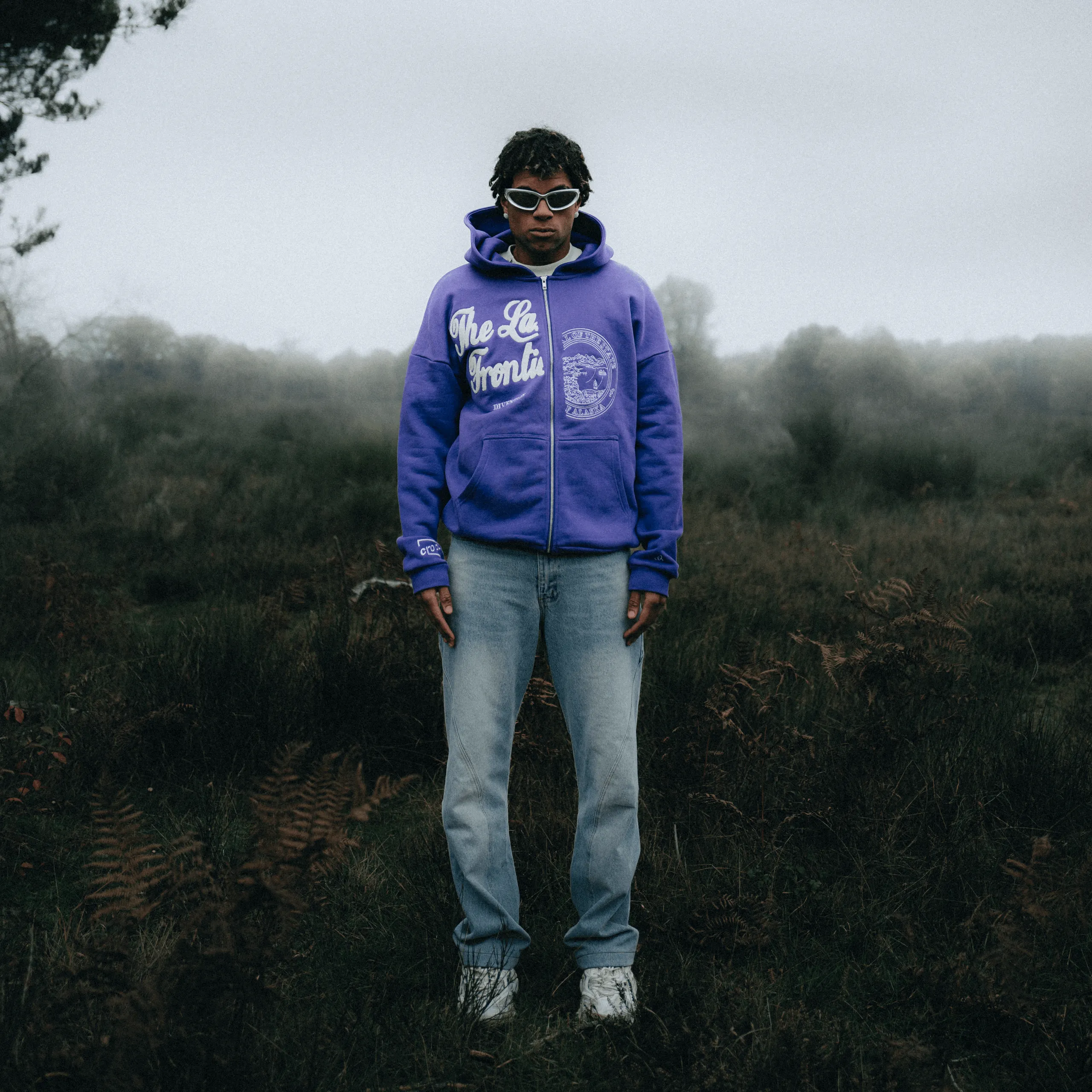 DIVENTION X CROPZ ALASKA ZIP-HOODIE PURPLE