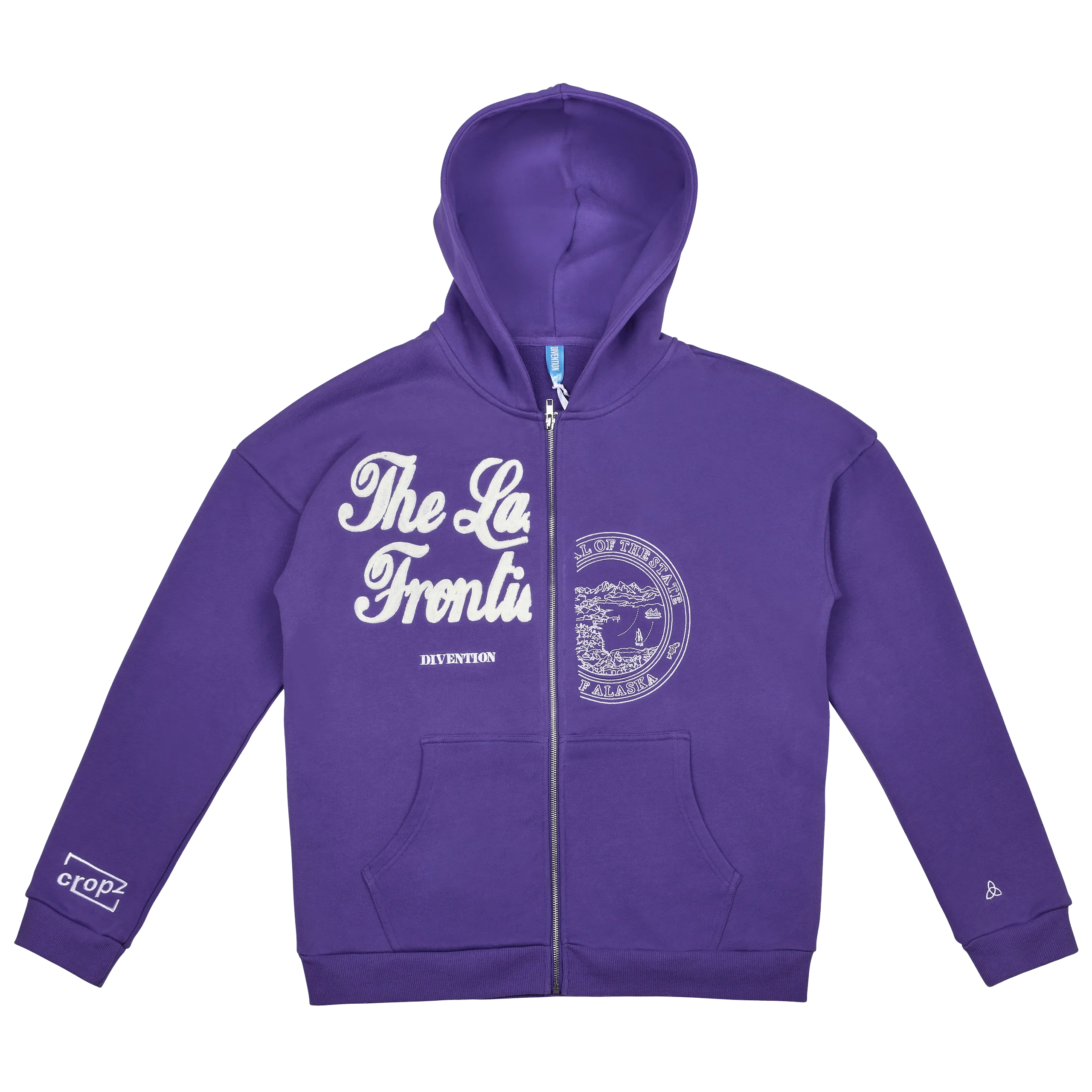 DIVENTION X CROPZ ALASKA ZIP-HOODIE PURPLE