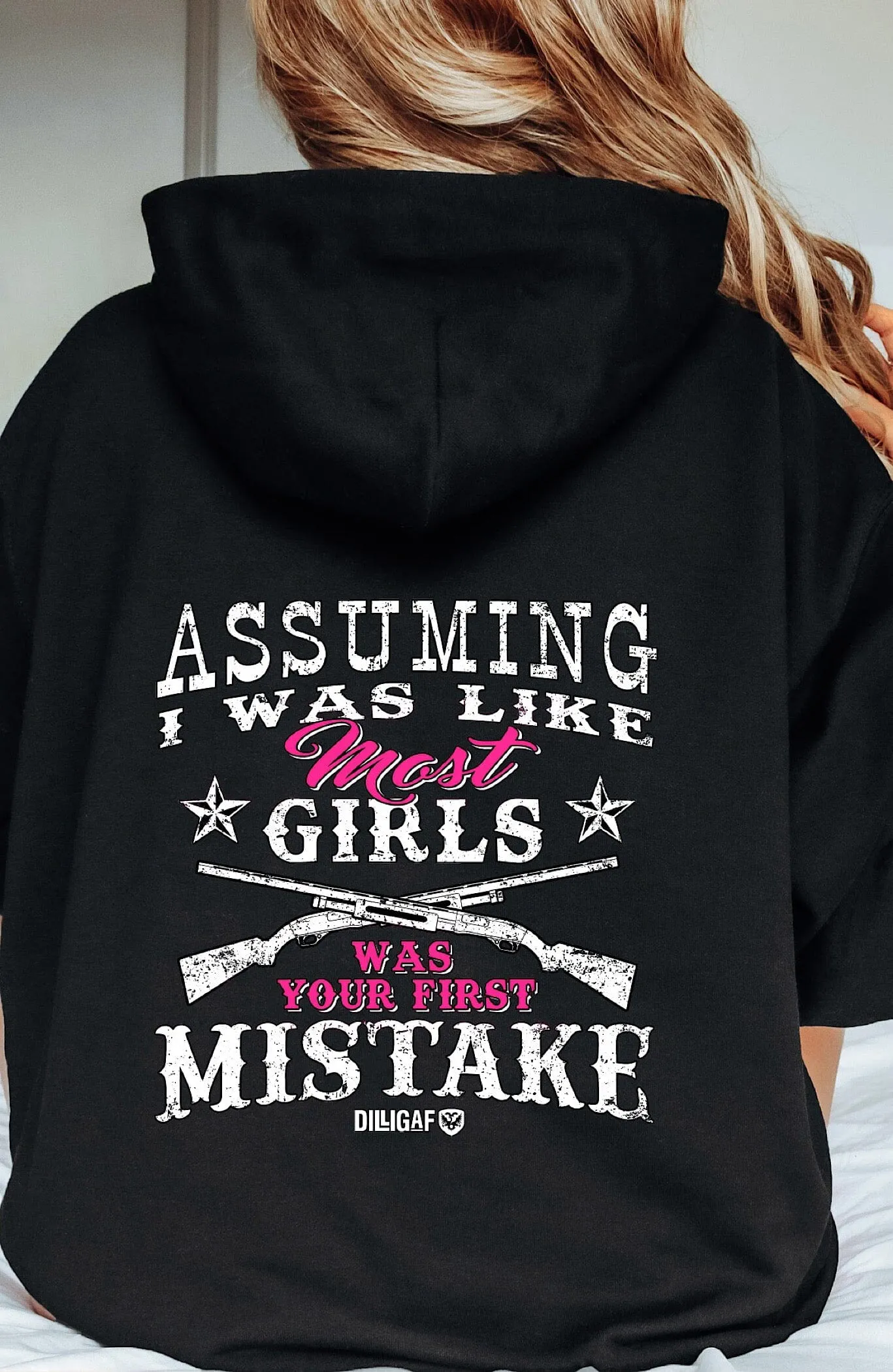 Don't mistake me for most girls Pullover Hoodie