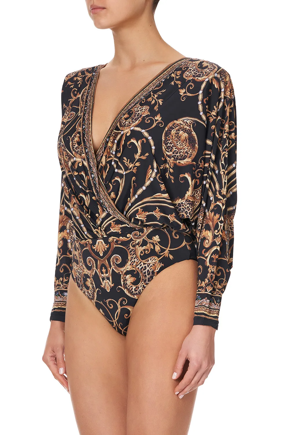 DRAPE FRONT BODYSUIT STUDIO 54