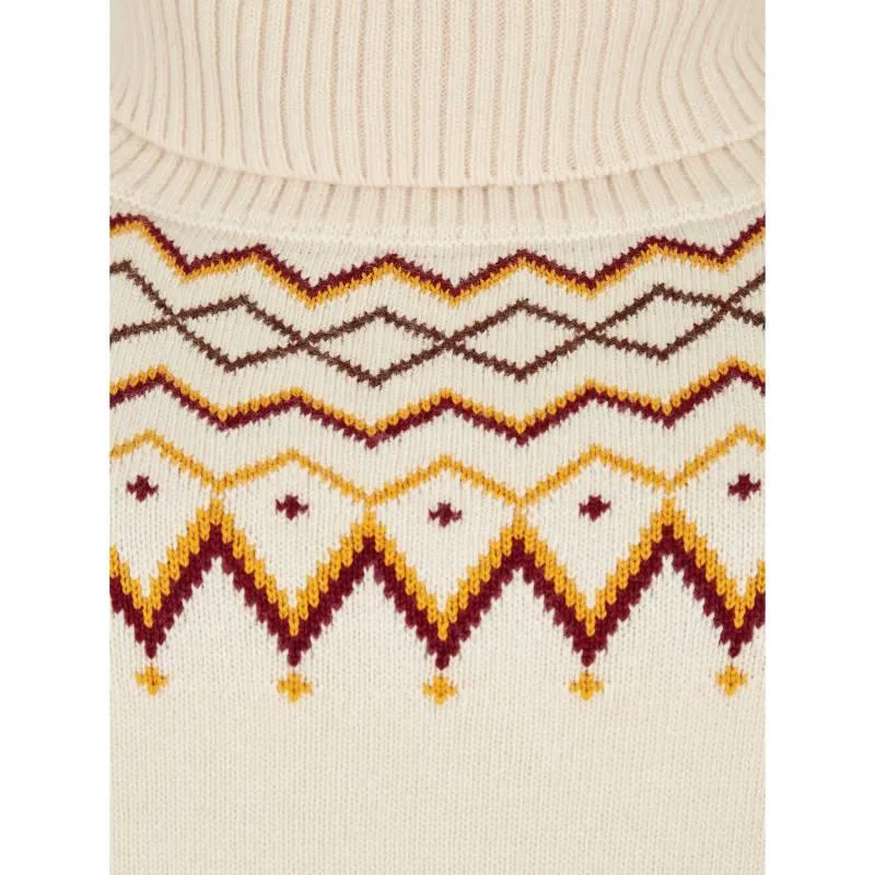 Dubarry Riverstown Ladies Fair Isle Polo Neck Jumper - Chalk